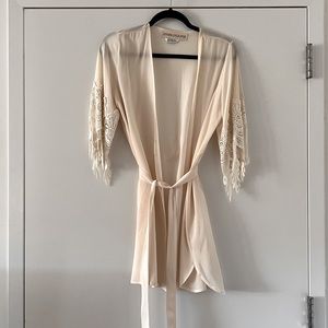 Stone cold fox bridal robe. Worn once, like new.